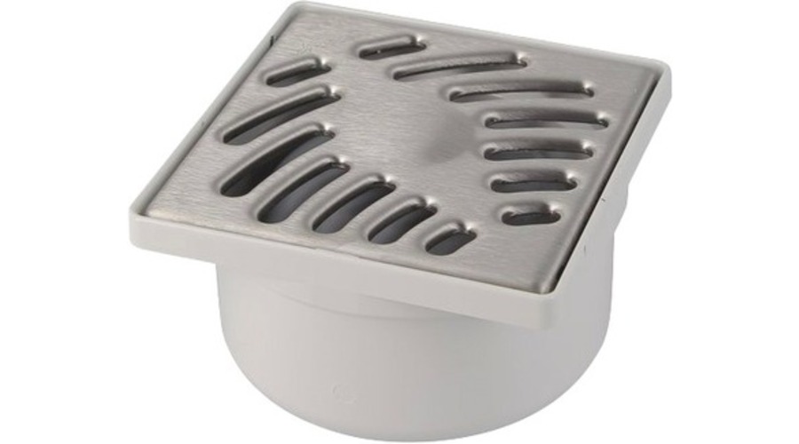 Siphonnette avec grille et cadre inox