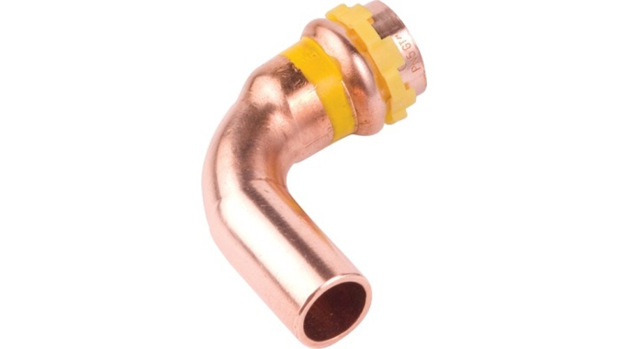 COUDE CUIVRE A SERTIR Ø22 90° MF GAZ