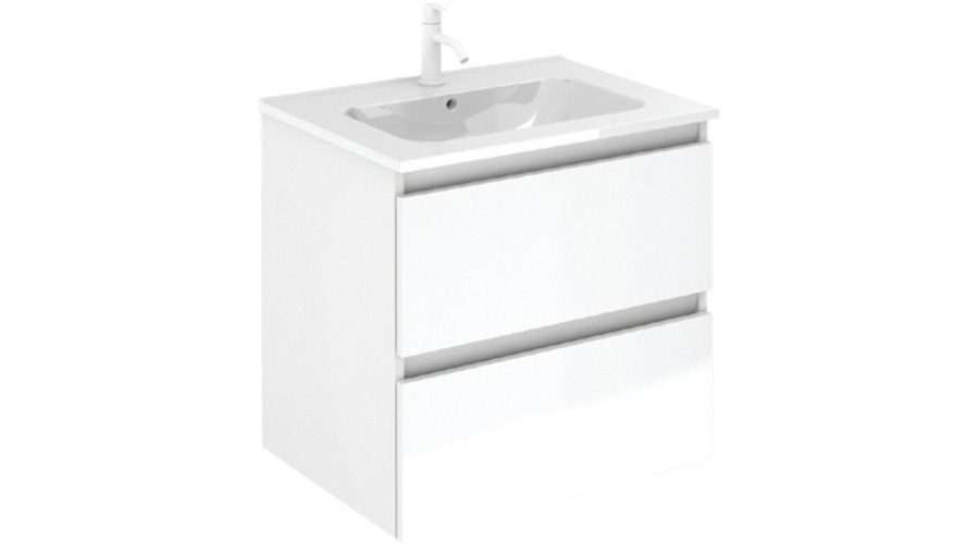 ENSEMBLE MEUBLE+PLAN ECOPRO 80 CM 2 PORTES CHENE COLONIAL