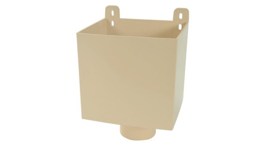 BOITE A EAU TOIT PLAT POUR TUBE 100 COULEUR SABLE