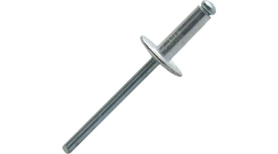 Rivet alu/acier tête large