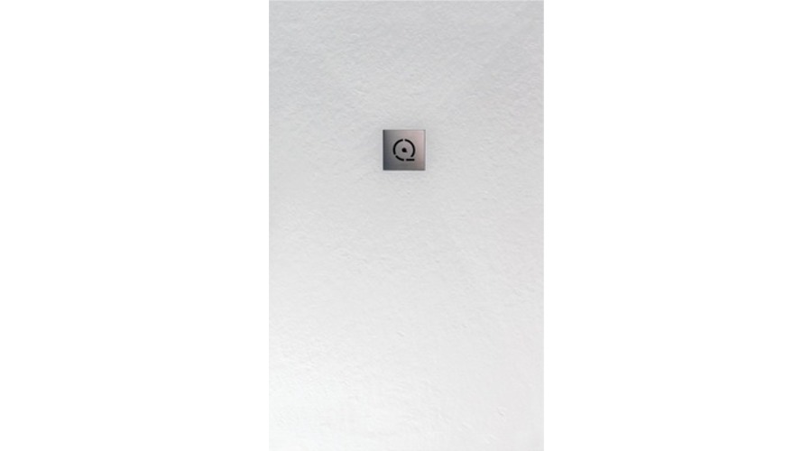 Receveur Quare Relief+ 140X90 blc pur, bonde et grille inox