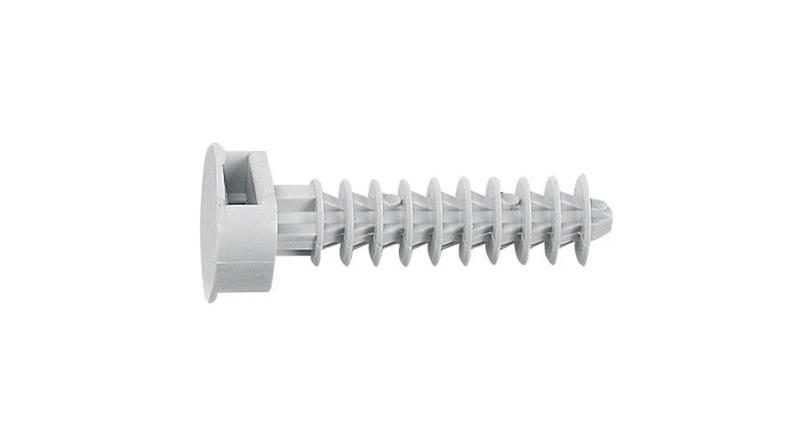 Embase à cheville grise RAL7035 pour perçage Ø8mm 100 pièces