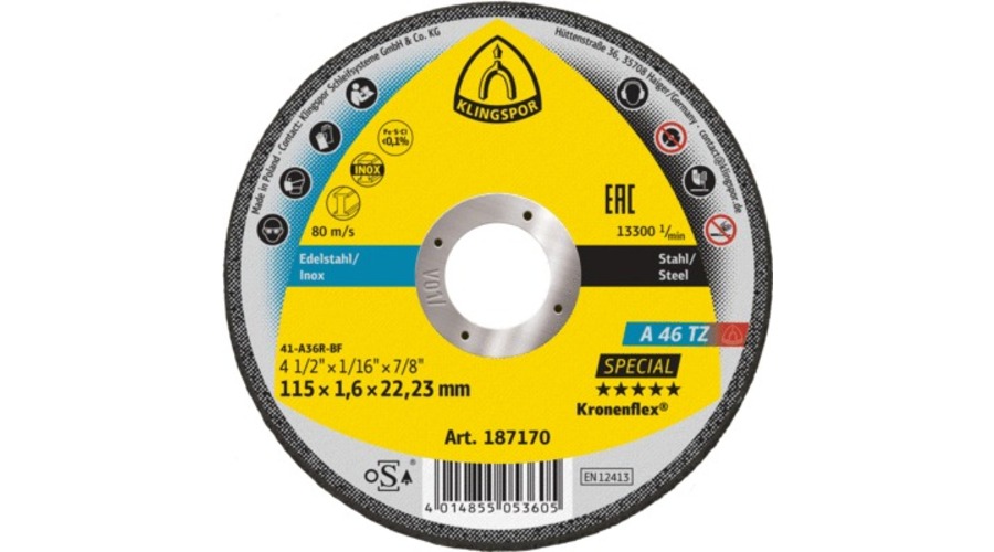 Disque à tronçonner A46TZ