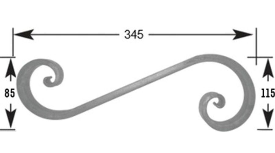 Volute décorative en S