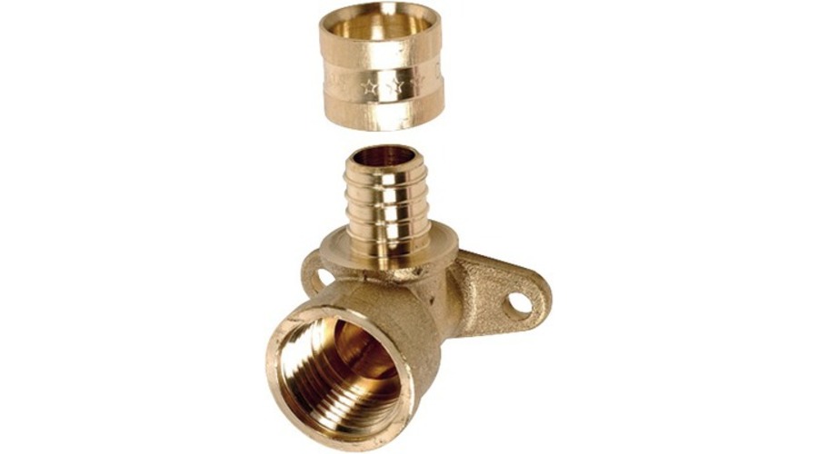 COUDE APPLIQUE LAITON A GLISSEMENT Ø16 -1/2 PER
