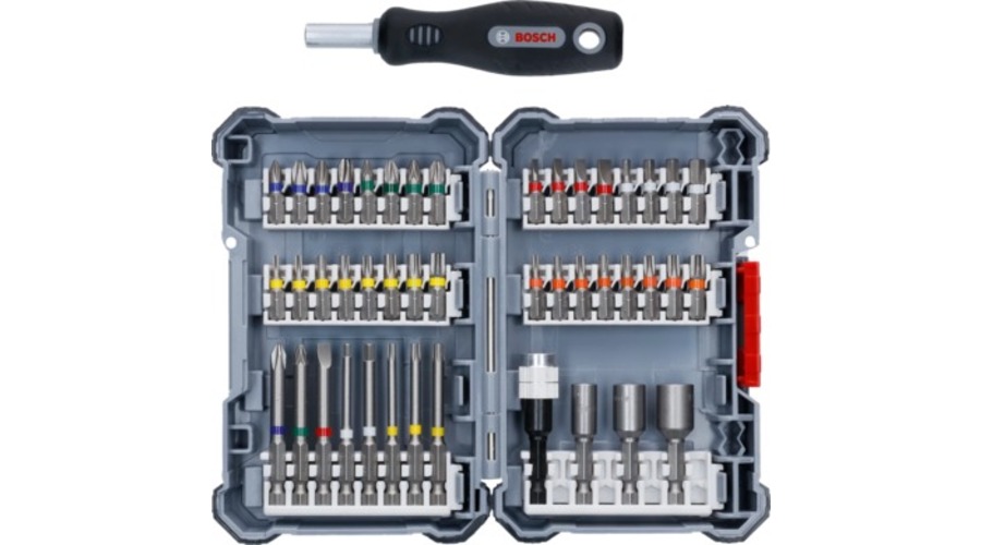 Coffret de vissage 44 pièces + 1 tournevis