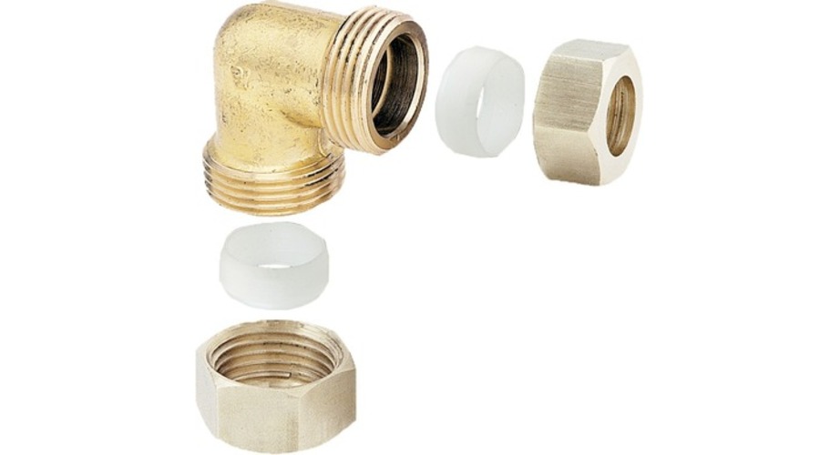 Coude laiton à visser bicône