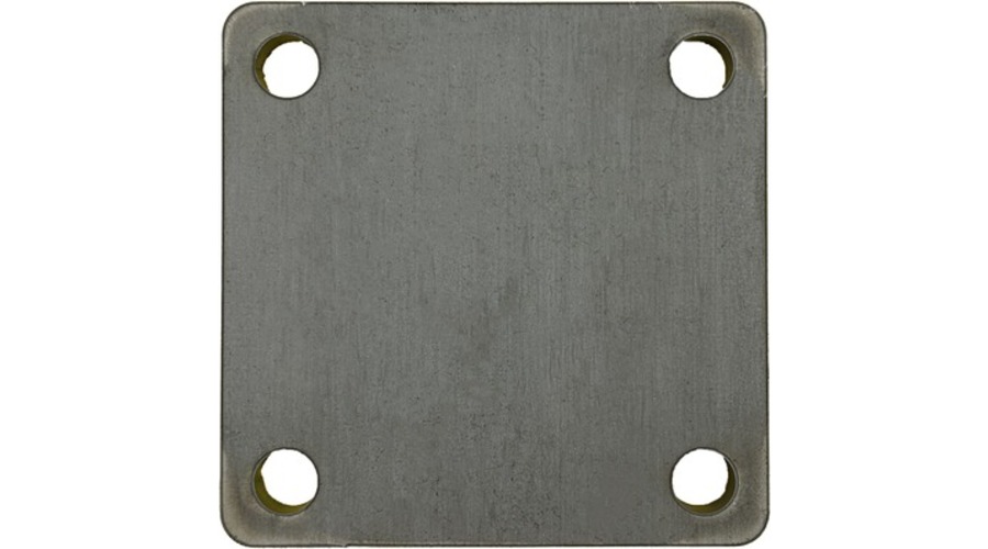 Platine carré acier brut