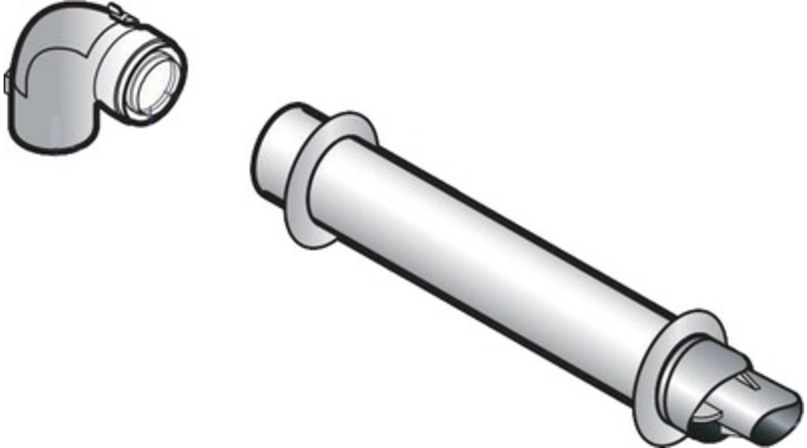 TERMINAL HOR PPS 60/100 LG800 avec coude DY871