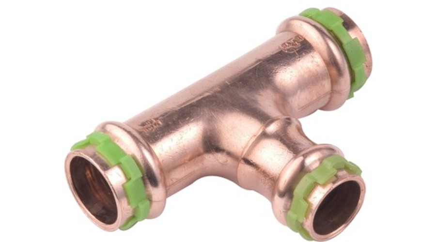 Té cuivre à sertir réduit