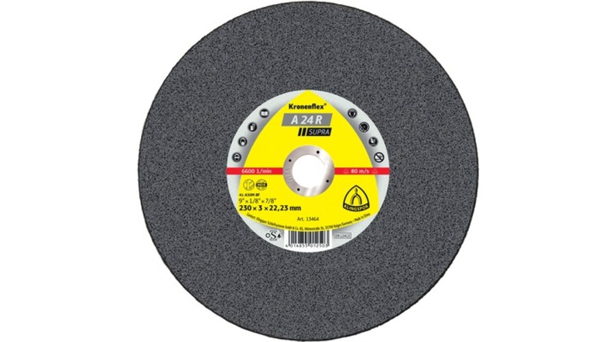 Disque à Ebarber 230x6,0 A24R pour Acier et Inox