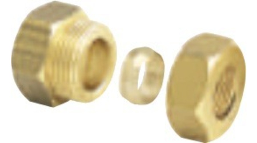 Raccord laiton bicône F