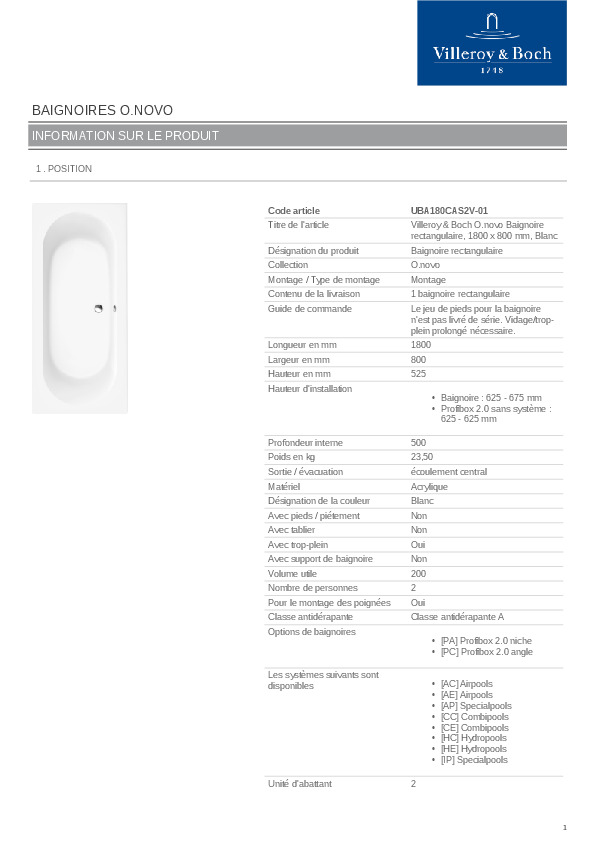 Fiche produit