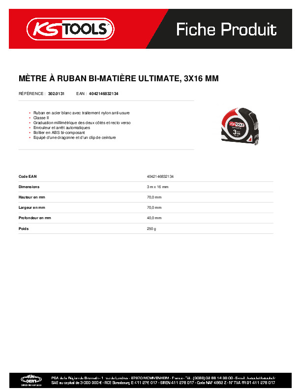 Fiche produit
