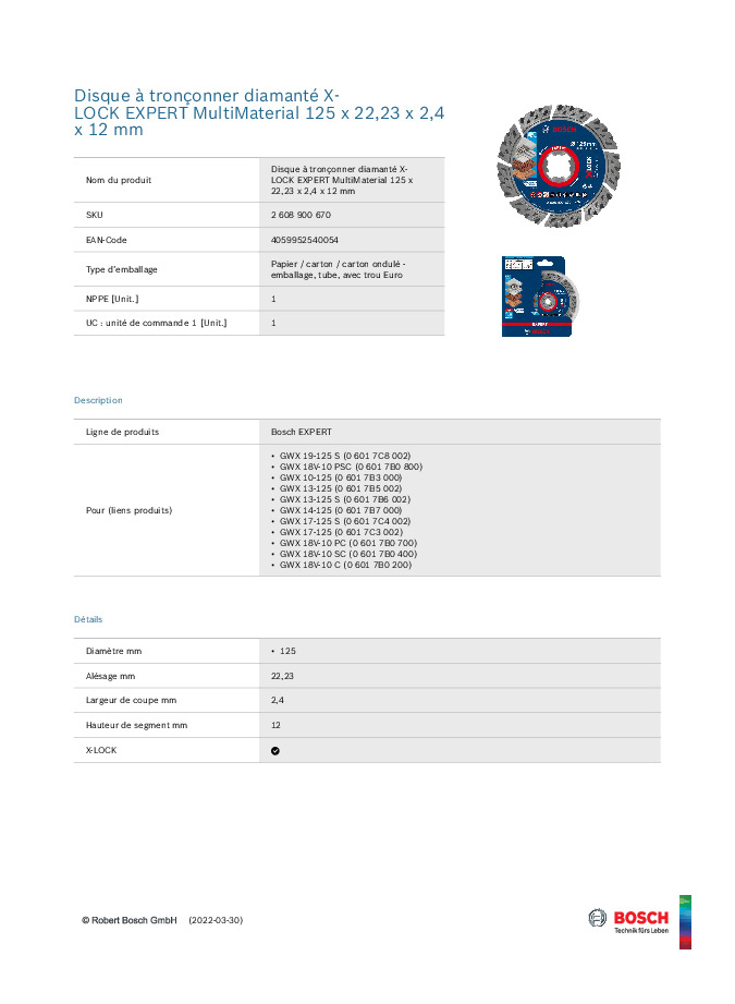 Fiche produit