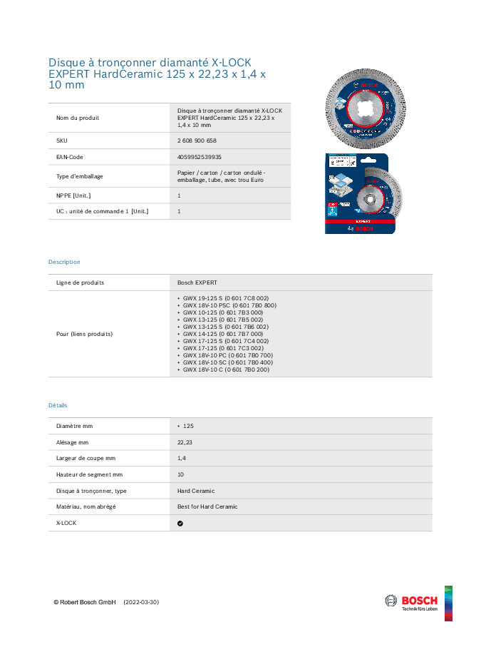 Fiche produit