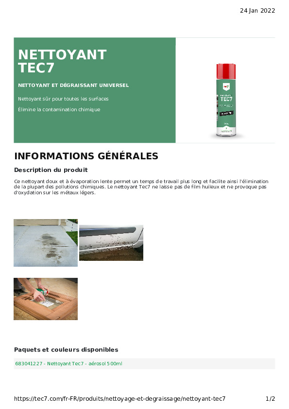 Fiche produit