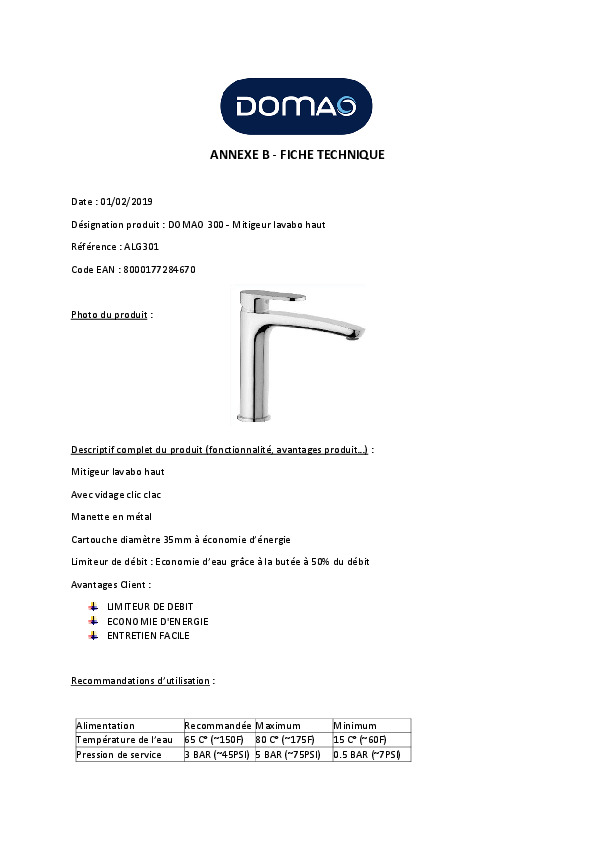 Fiche produit