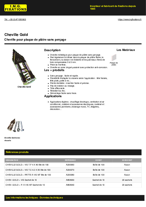 Fiche produit