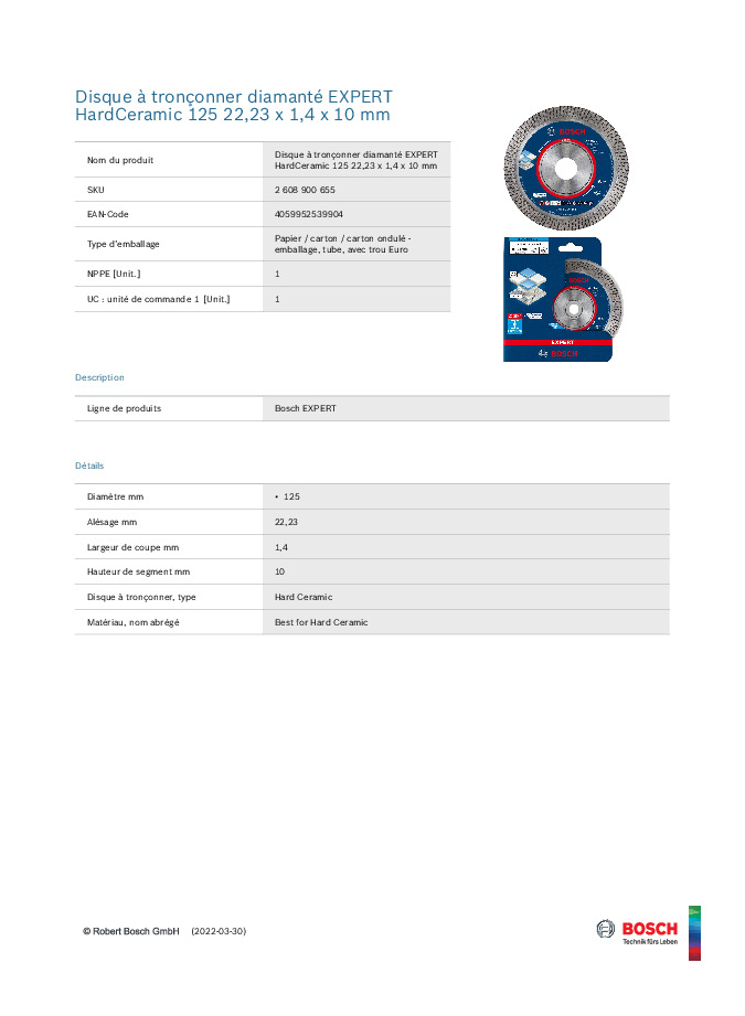 Fiche produit