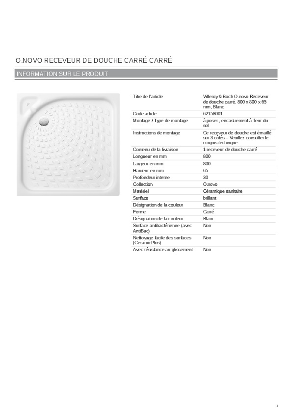 Fiche produit