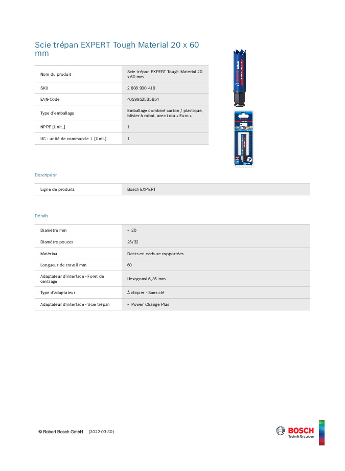 Fiche produit
