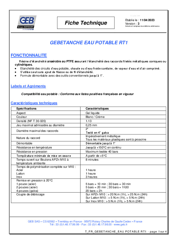 Fiche produit