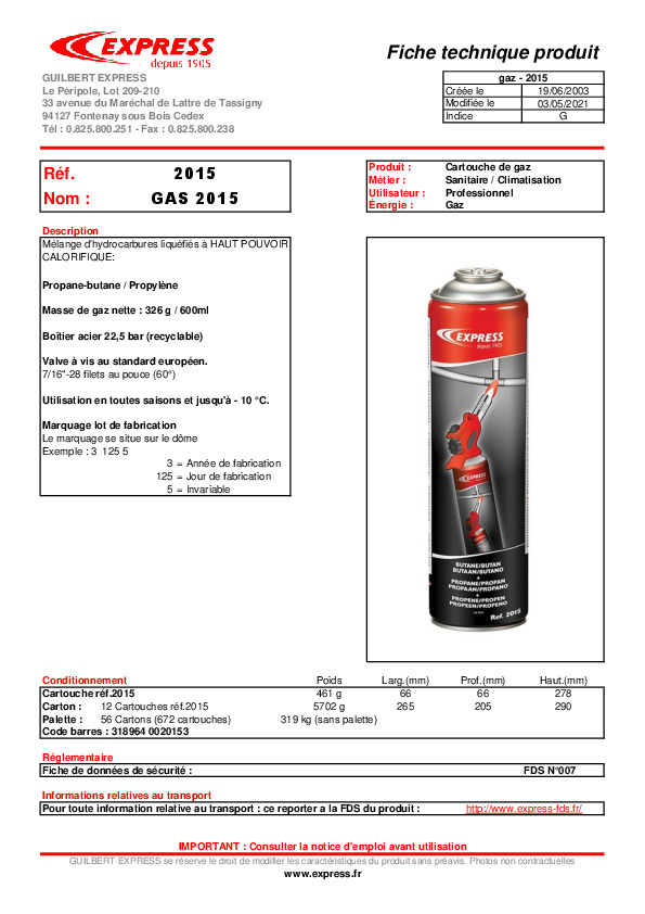 Fiche produit