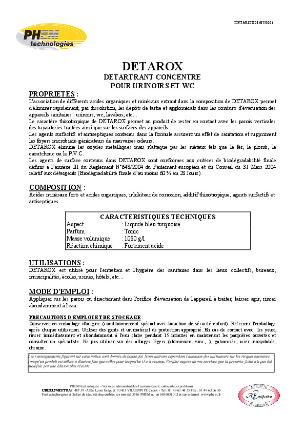 Fiche produit