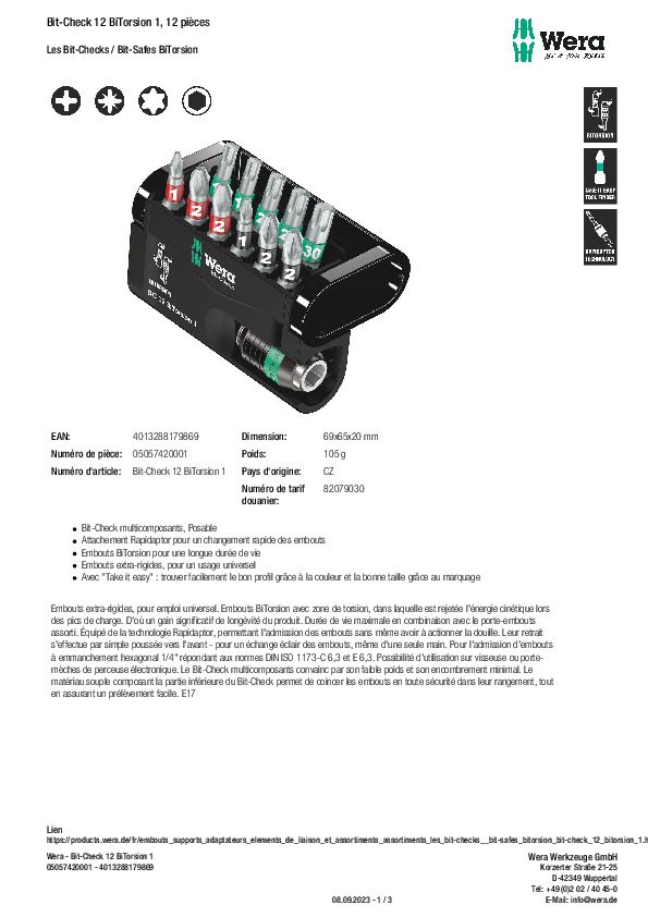 Fiche produit