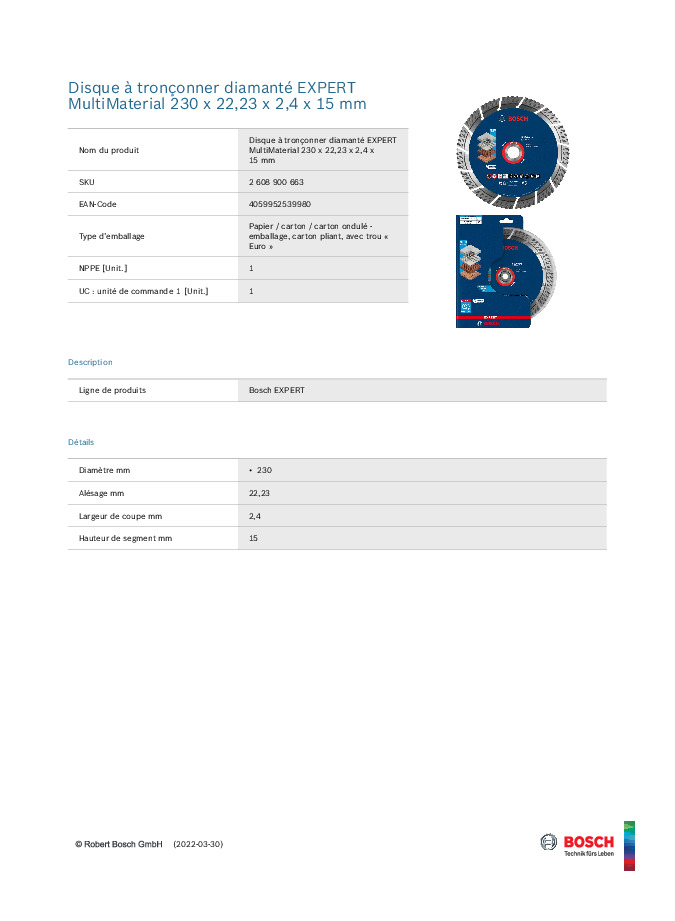 Fiche produit