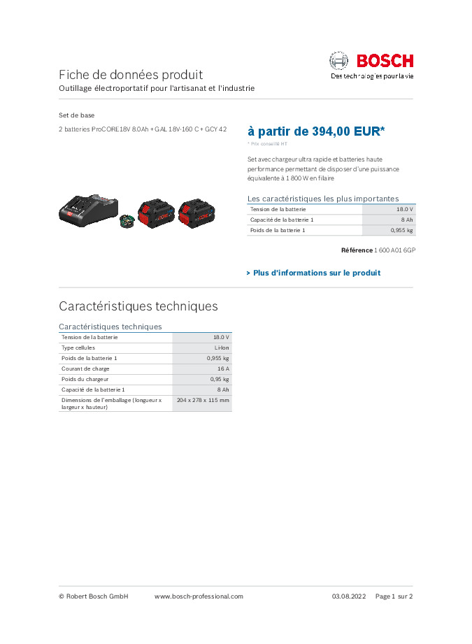 Fiche produit