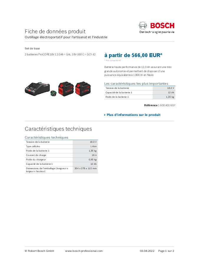 Fiche produit