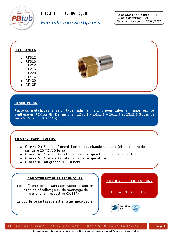 Fiche produit
