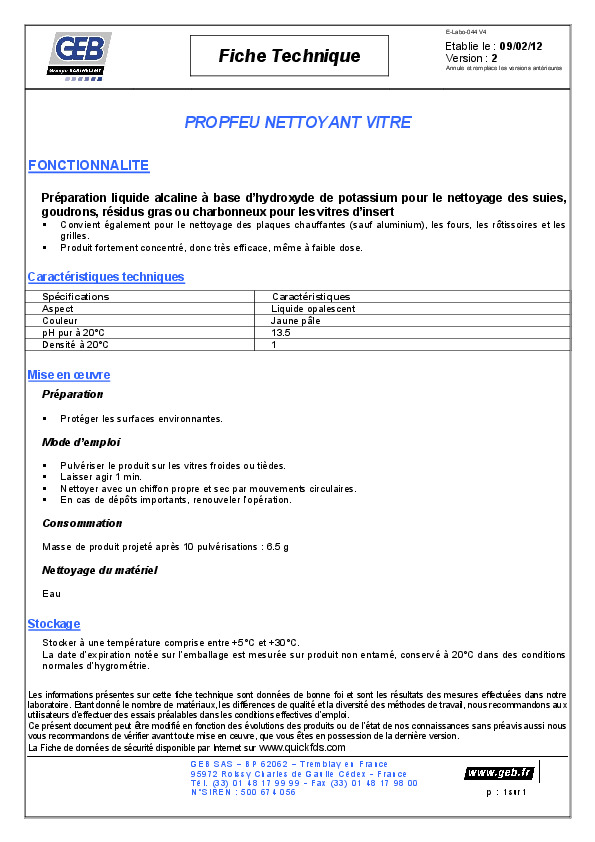 Fiche produit