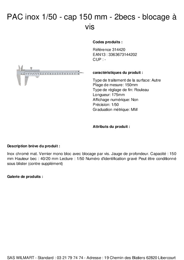 Fiche produit
