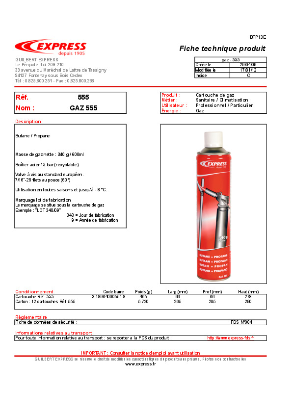 Fiche produit