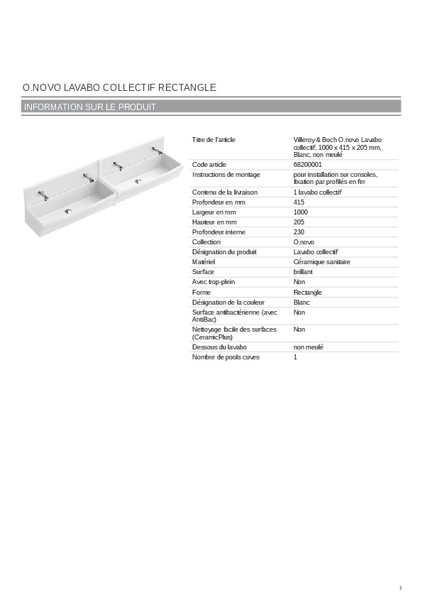 Fiche produit