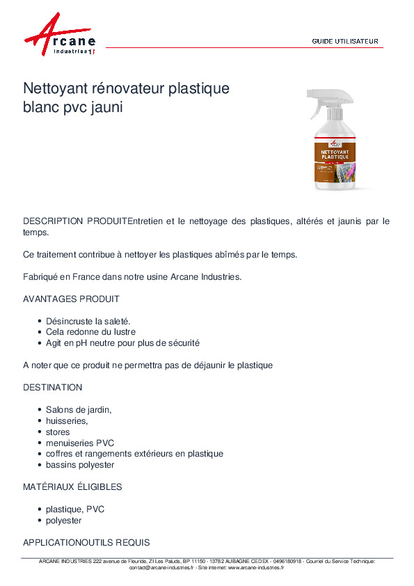 Fiche produit