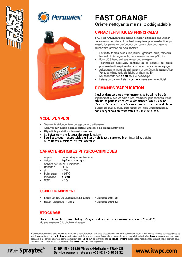 Fiche produit