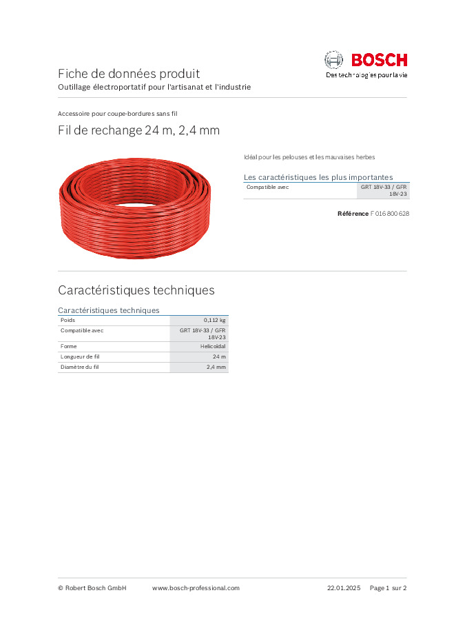 Fiche produit