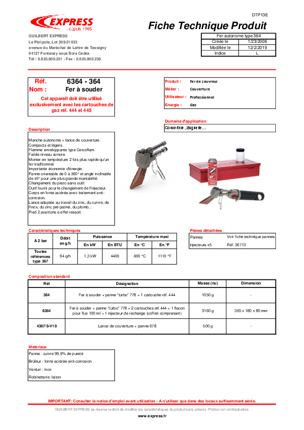 Fiche produit