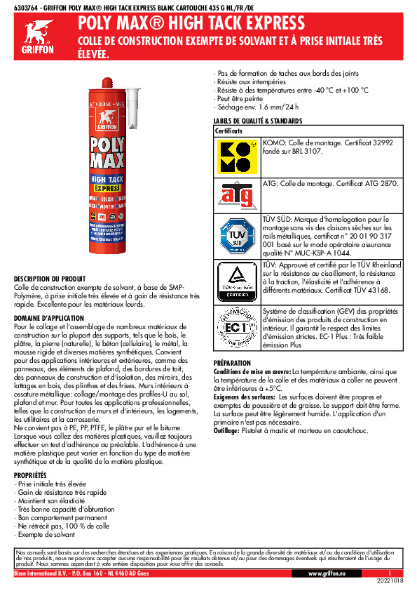 Fiche produit