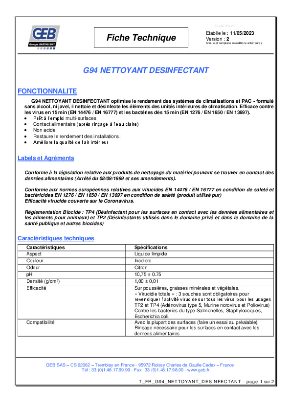 Fiche produit