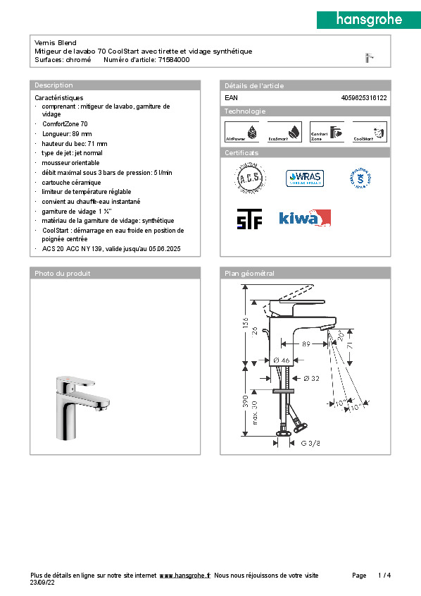 Fiche produit
