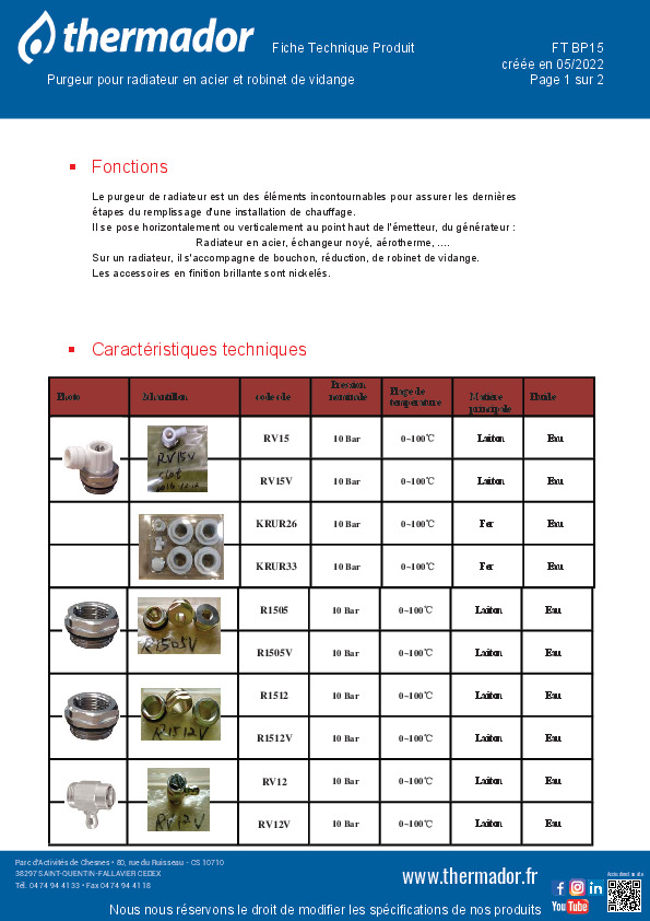 Fiche produit