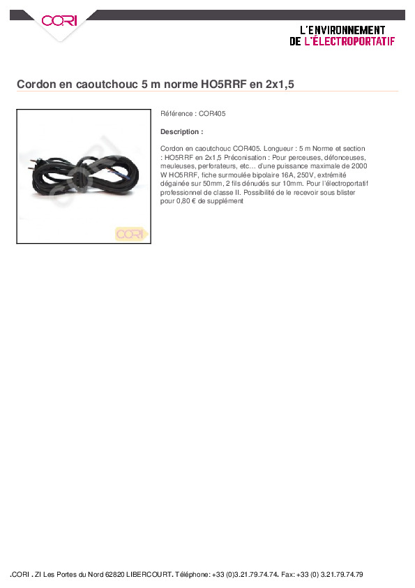 Fiche produit