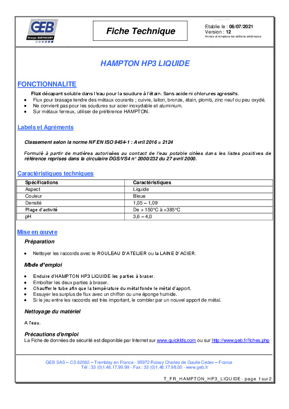 Fiche produit