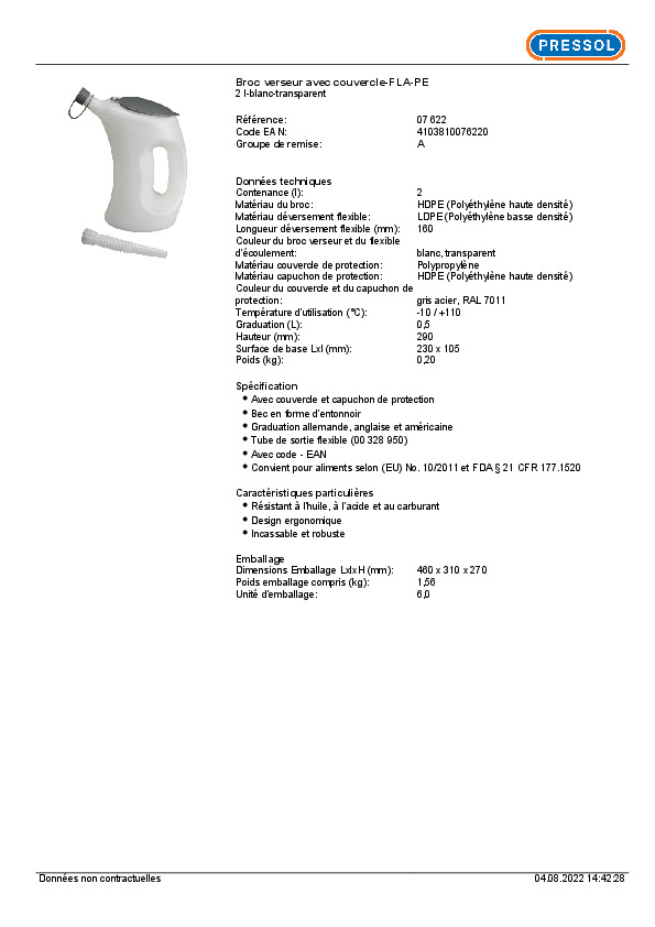 Fiche produit